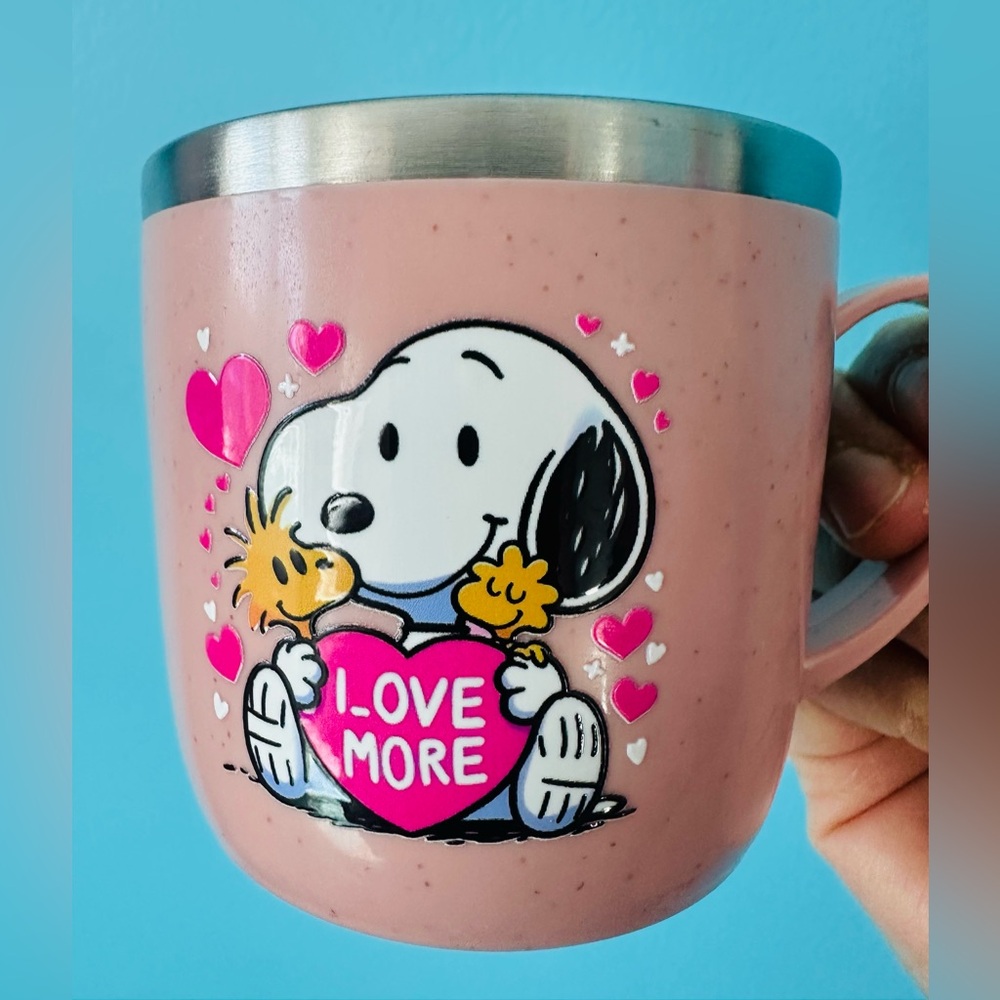 Pink Snoopy steel Mug